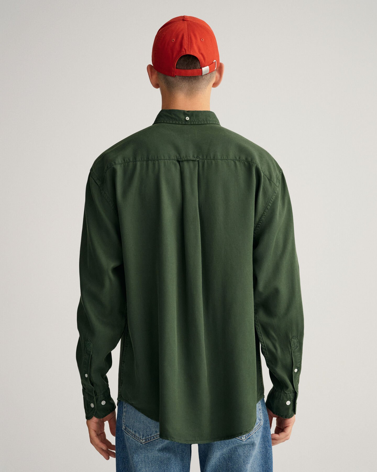 Chemise relaxed fit en lyocell teint en pi&egrave;ce