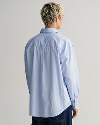 Oversized gestreept hemd van poplin