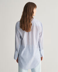 Chemise relaxed fit rayée à poignets larges