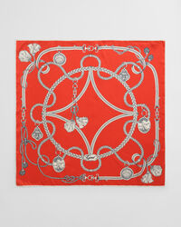 Foulard en soie à imprimé nautique