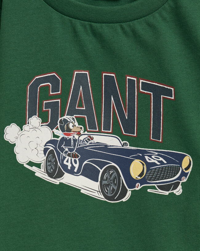 Baby Boy T-shirt met lange mouwen en rijdend hondje