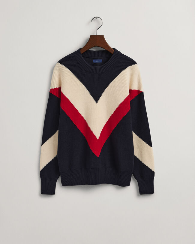 Pull ras du cou en colour-block