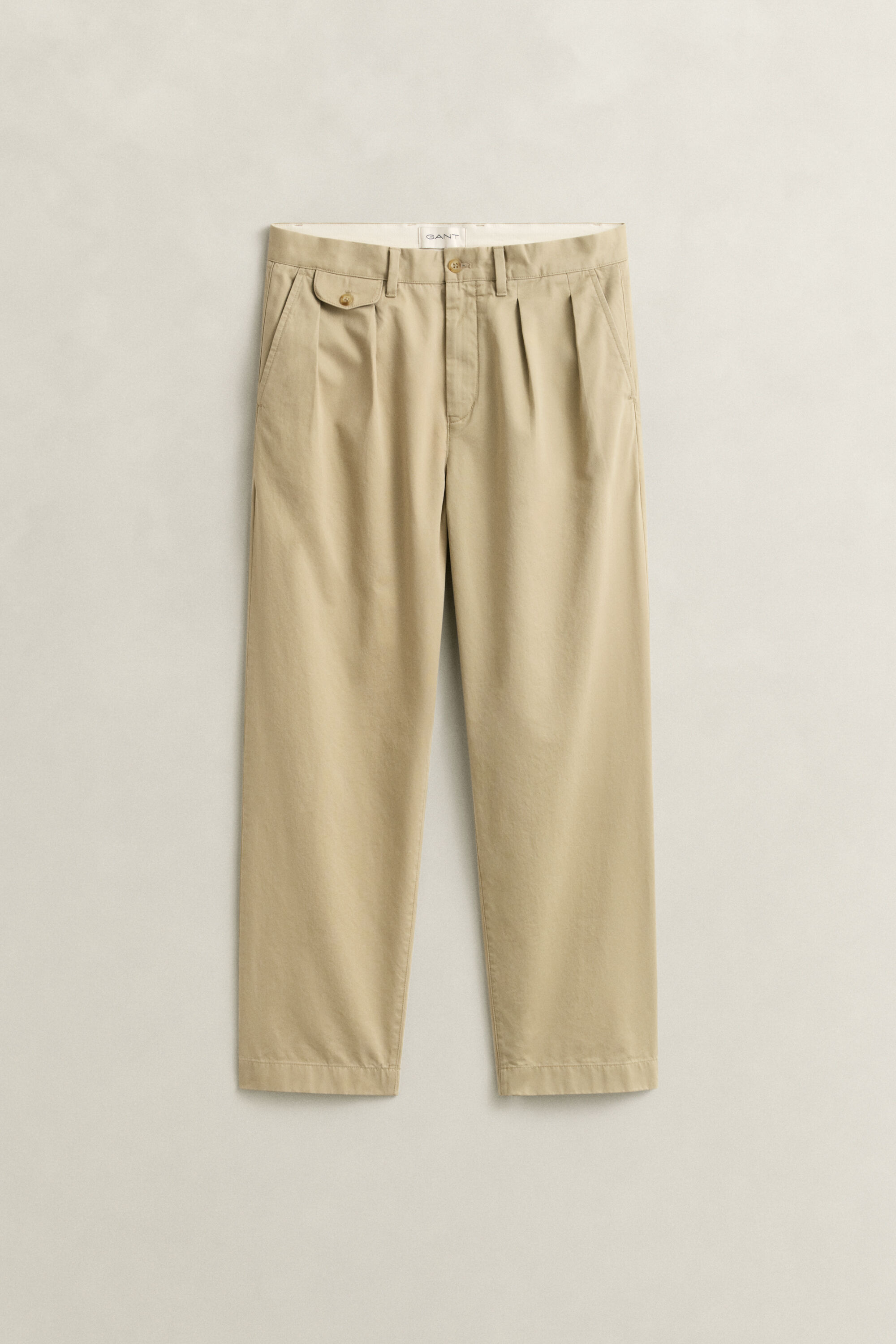 Pantalon chino coupe décontractée en sergé de coton