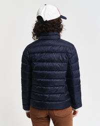 Licht donsjack met logo