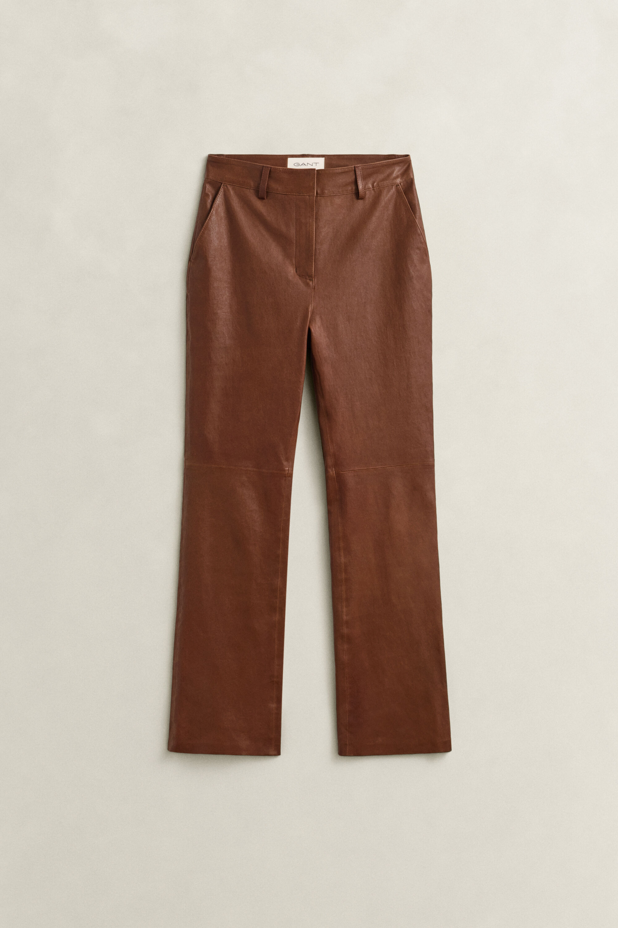 Pantalon évasé en cuir