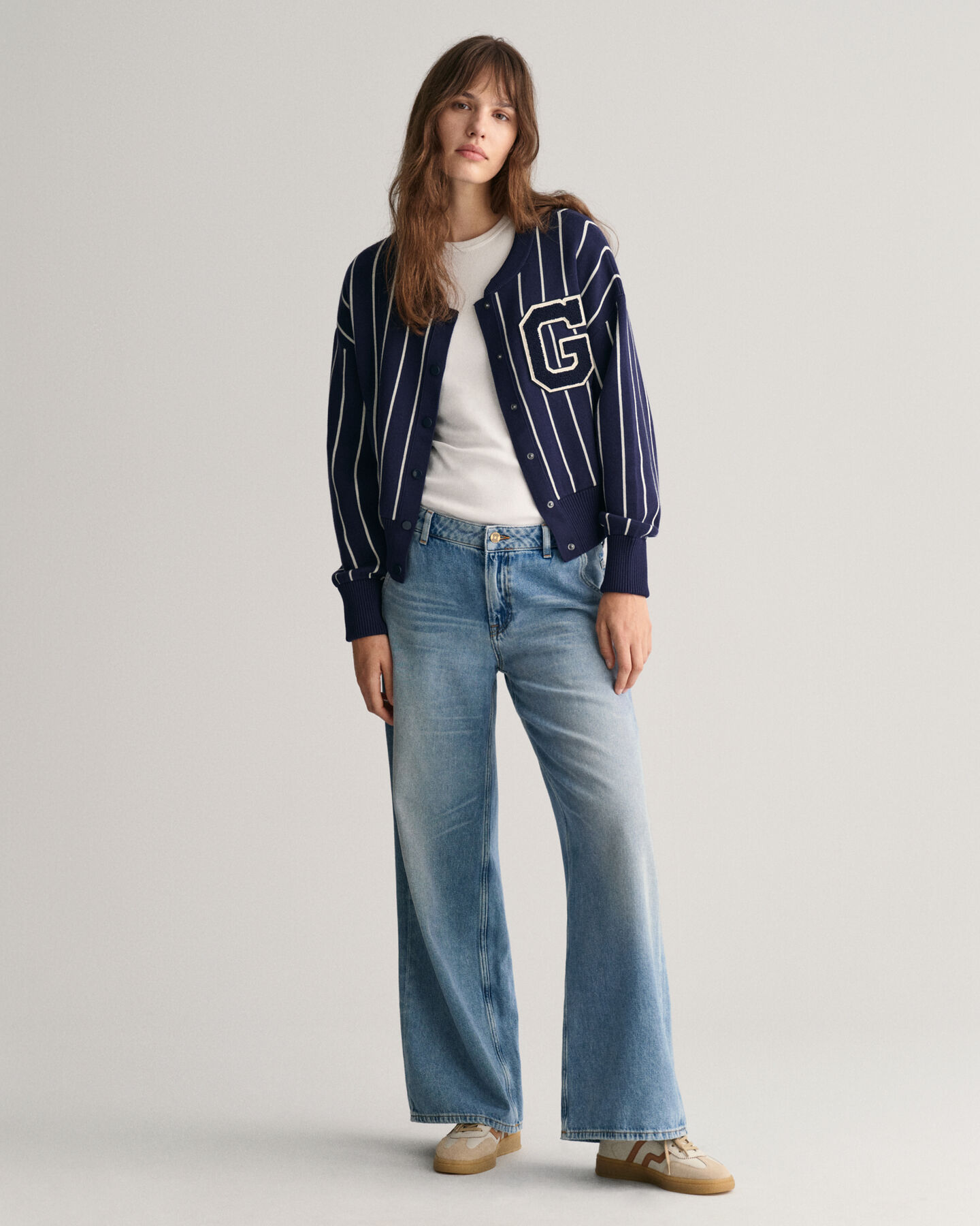 Cardigan en maille Bomber GANT Varsity