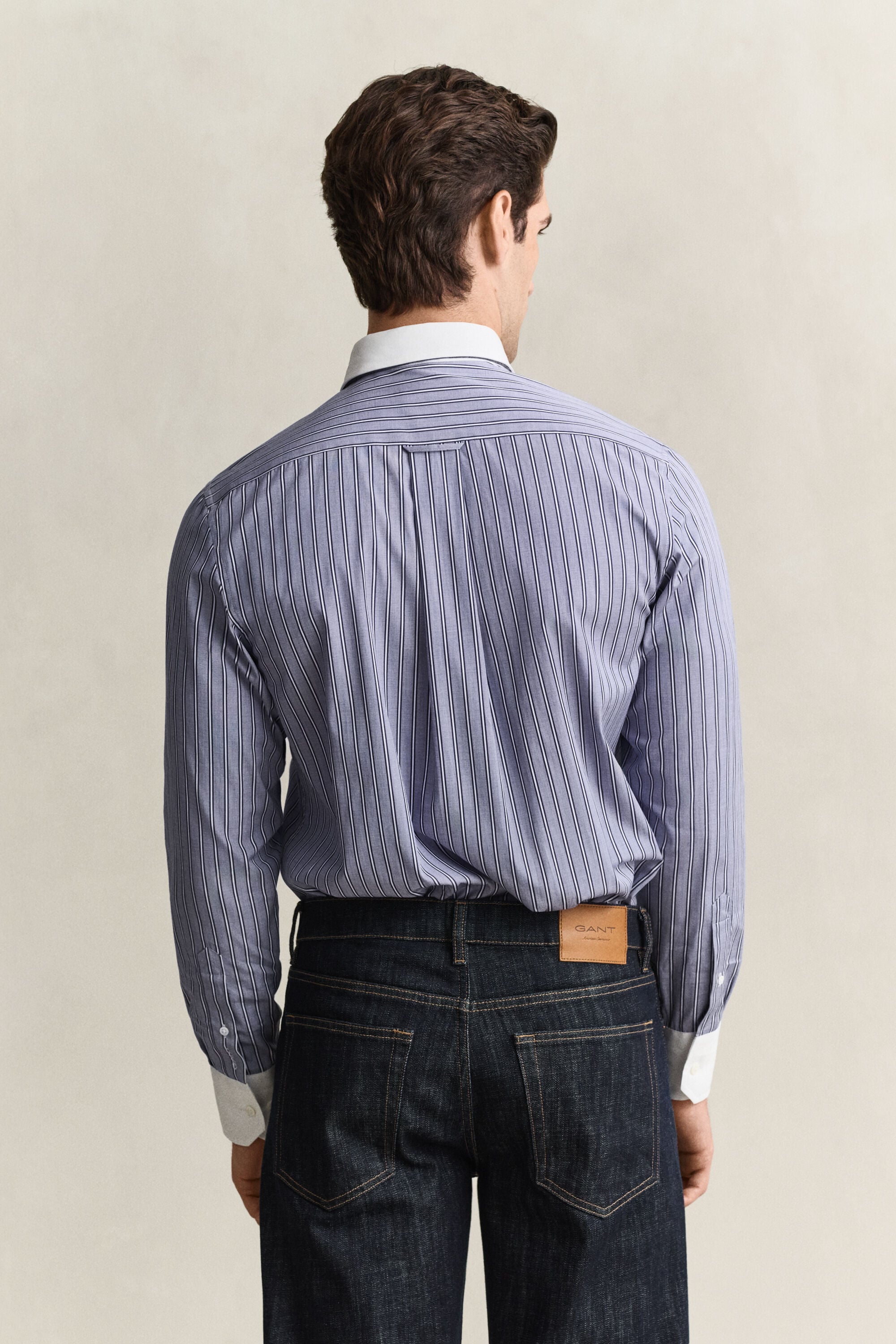 Chemise à rayures fil-à-fil