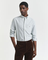 Chemise coupe regular en coton Oxford classique à rayures Banker