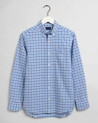 Chemise regular fit en coton Oxford &agrave; carreaux vichy bicolores