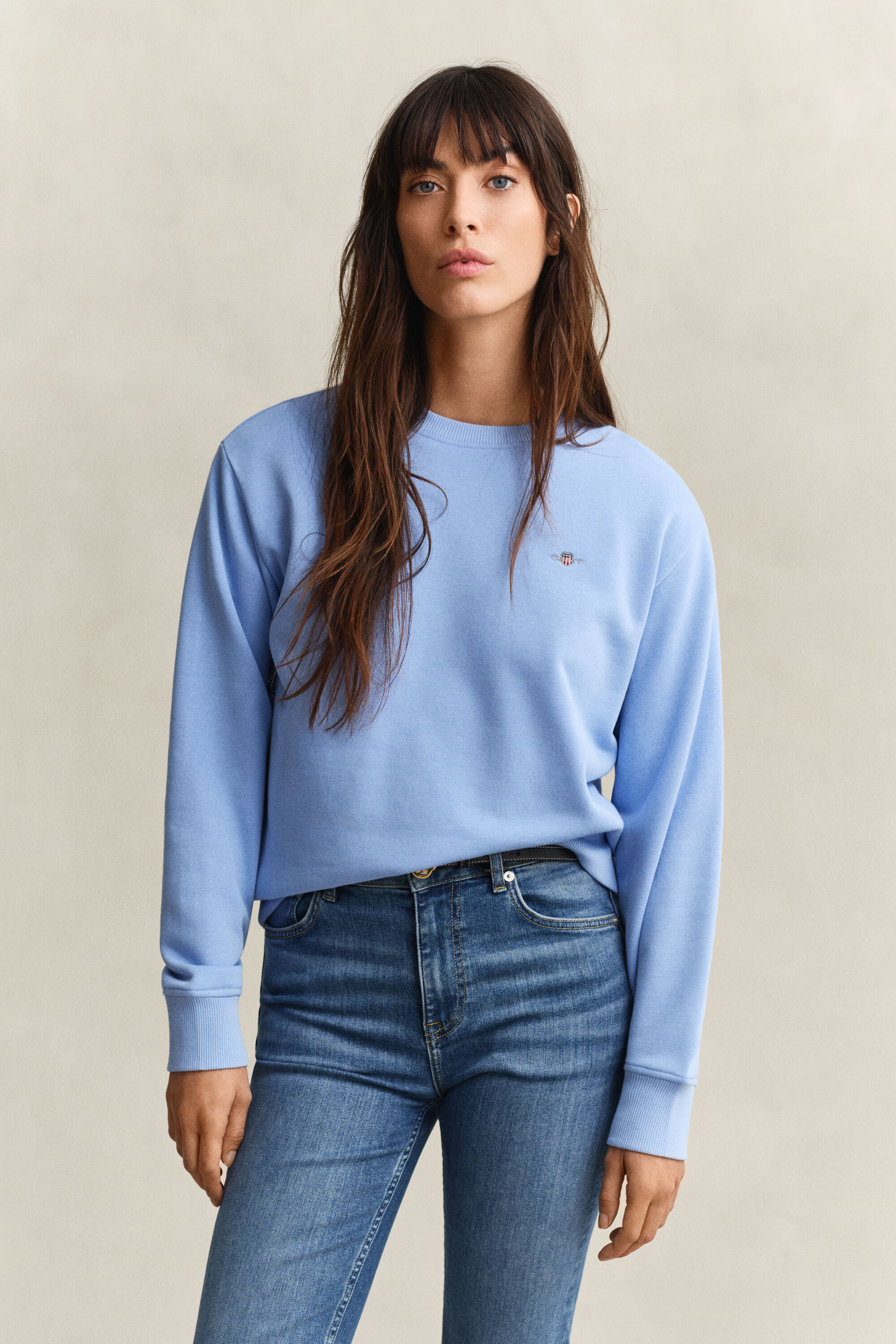 Shield sweatshirt met ronde hals