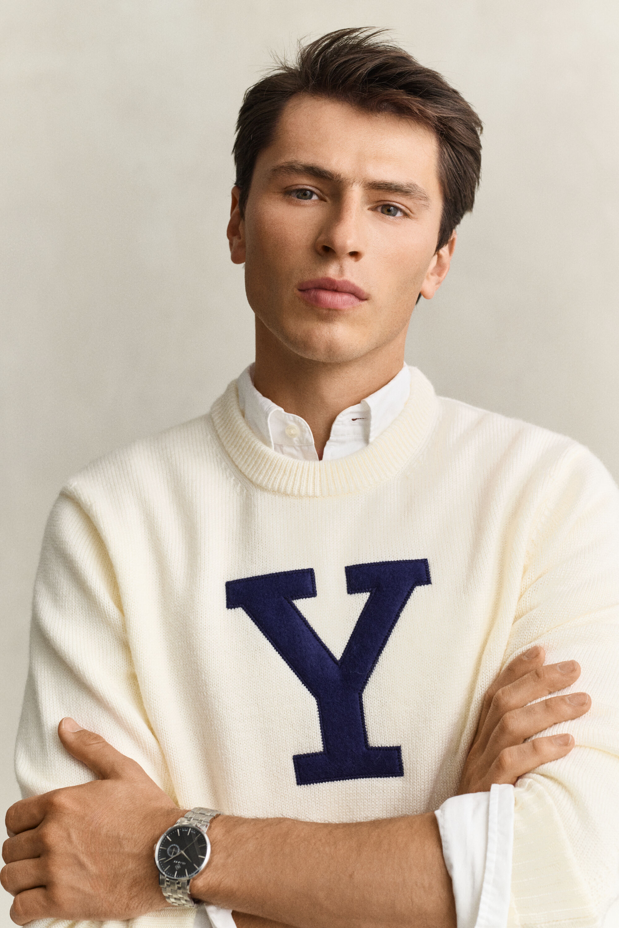 Gant x Yale trui van merinowol