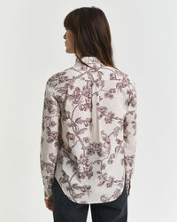 Chemise coupe regular en voile de coton à imprimé arbres