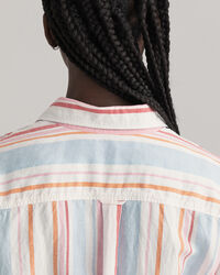 Kleurig gestreepte hemdjurk