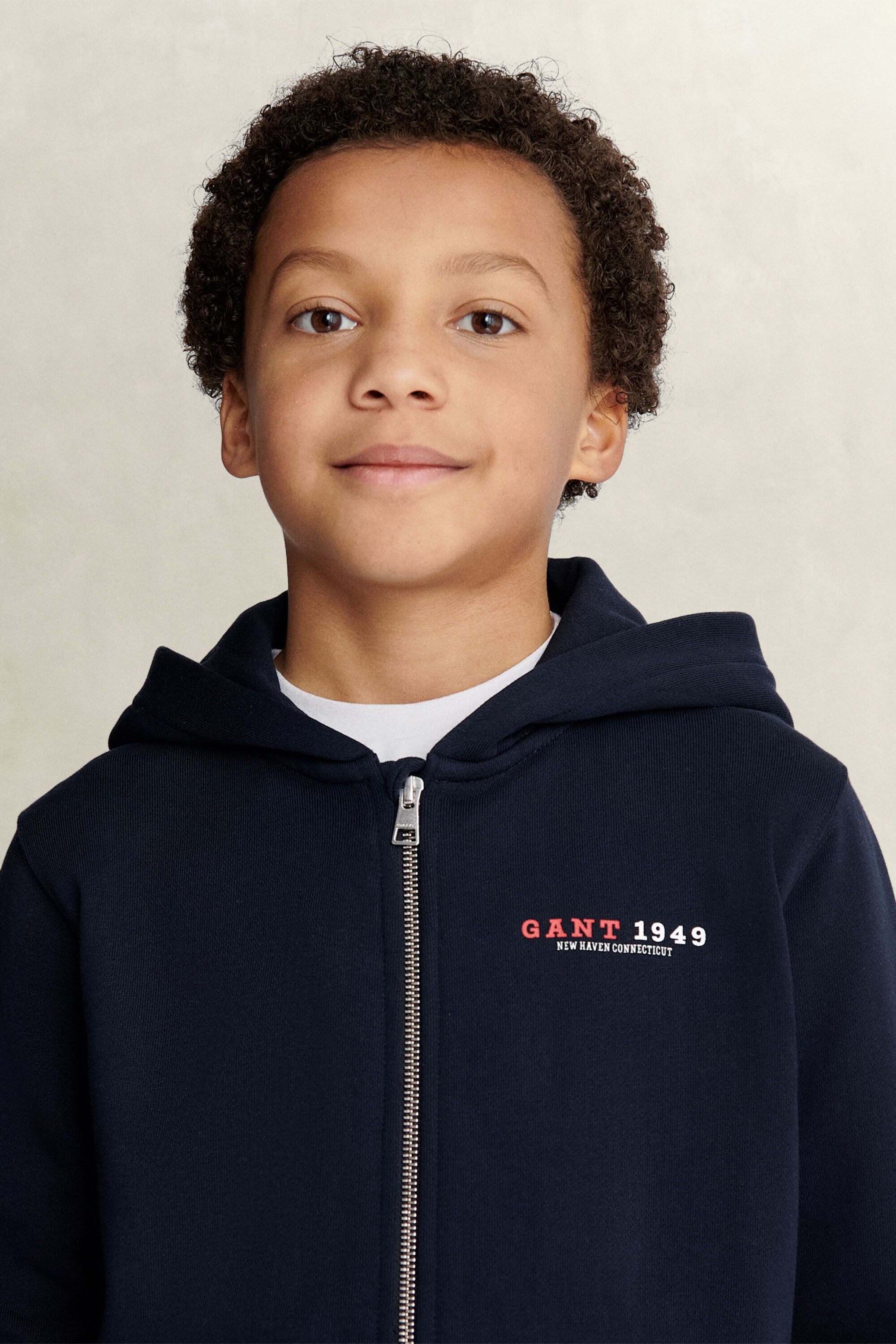 Sweat à capuche zippé avec logo Ado Garçon