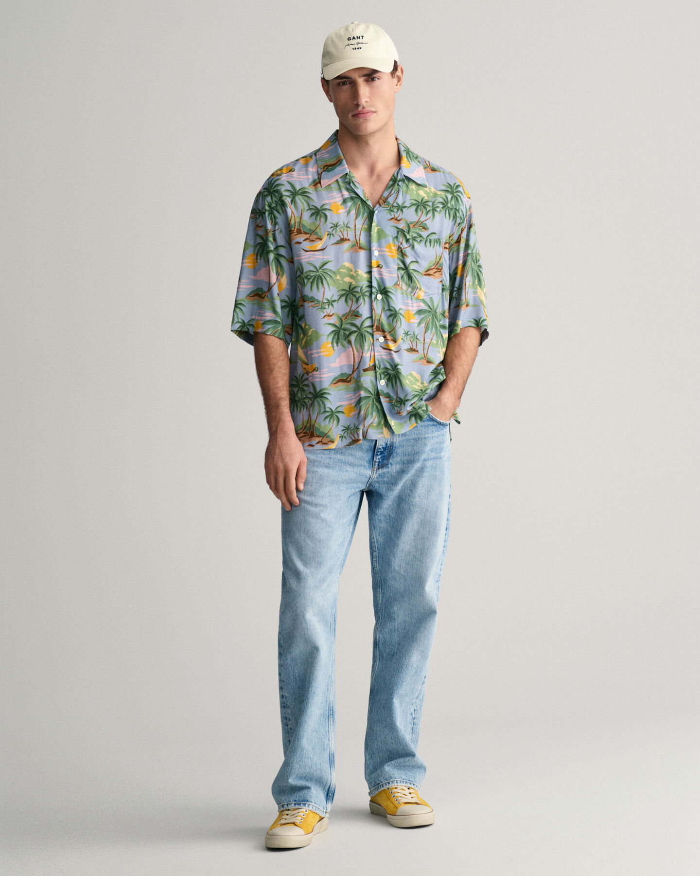 Chemise relaxed fit à manches courtes Hawaiian Print