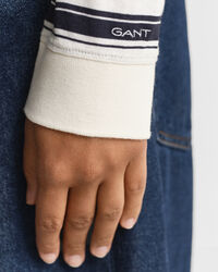 Polo rayé à manches longues