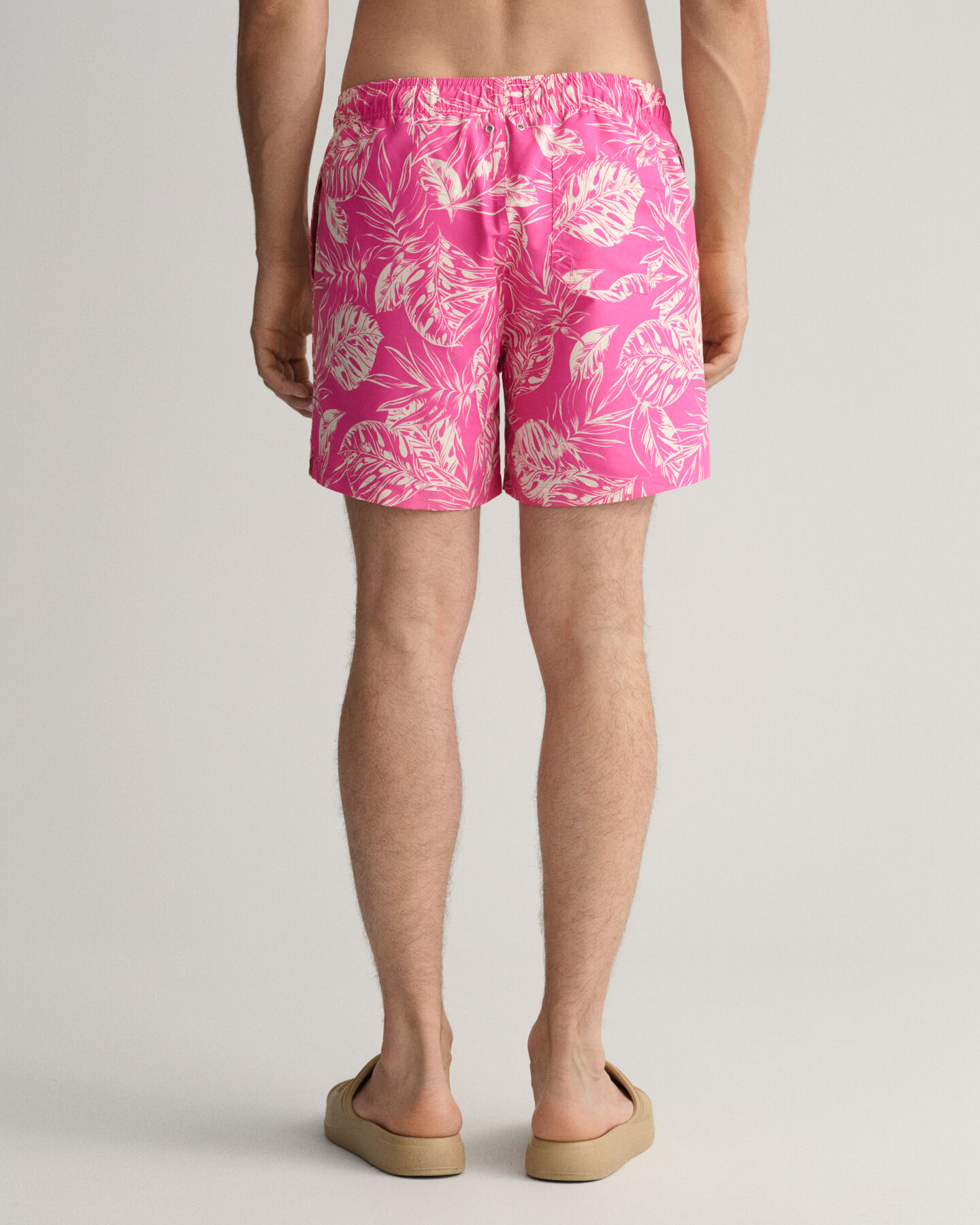 Classic Fit zwemshort met Tropical Leaves-print