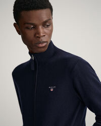 Cardigan zippé en laine d'agneau ultrafine