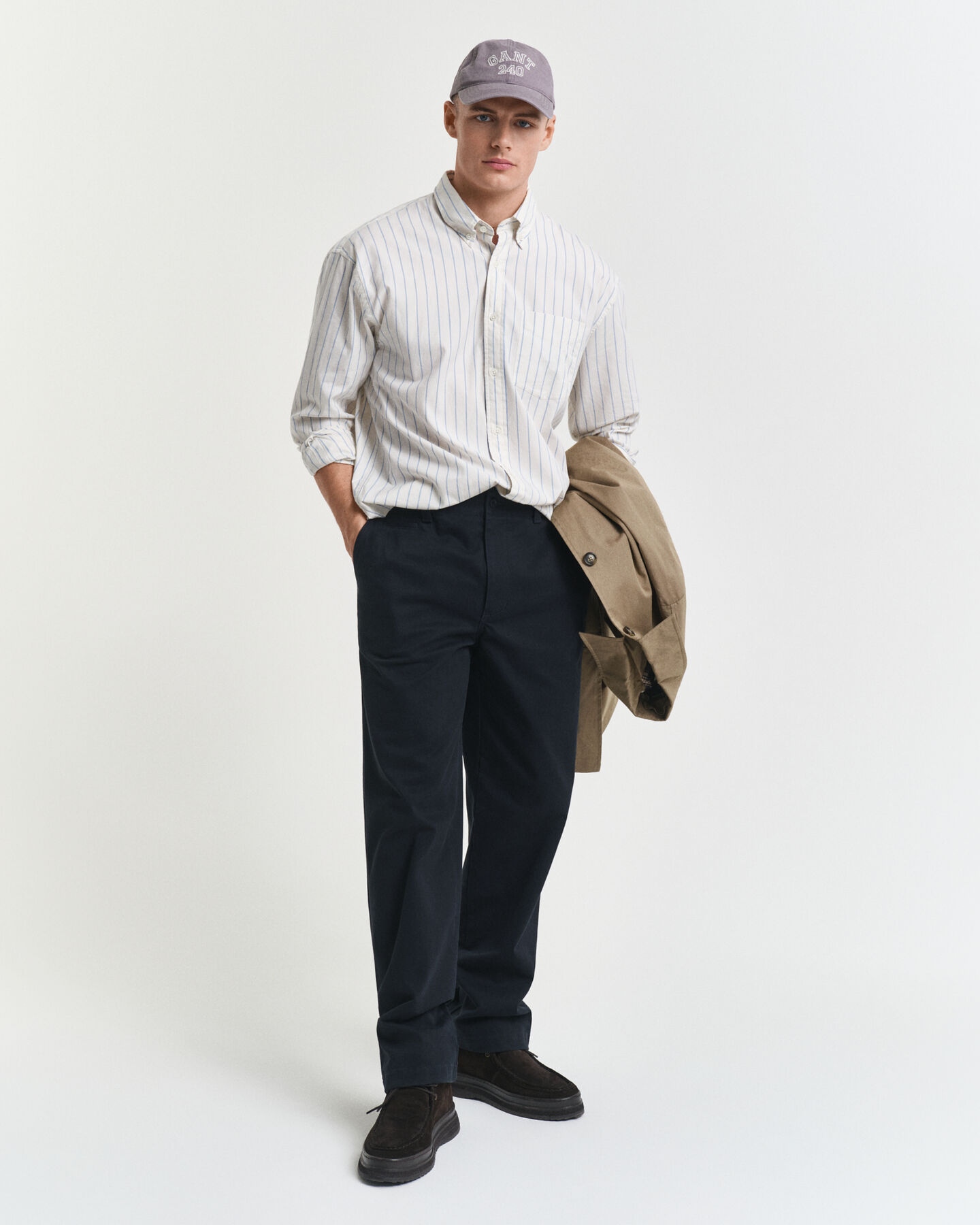 Relaxed Fit Luxury Oxford-hemd met strepen