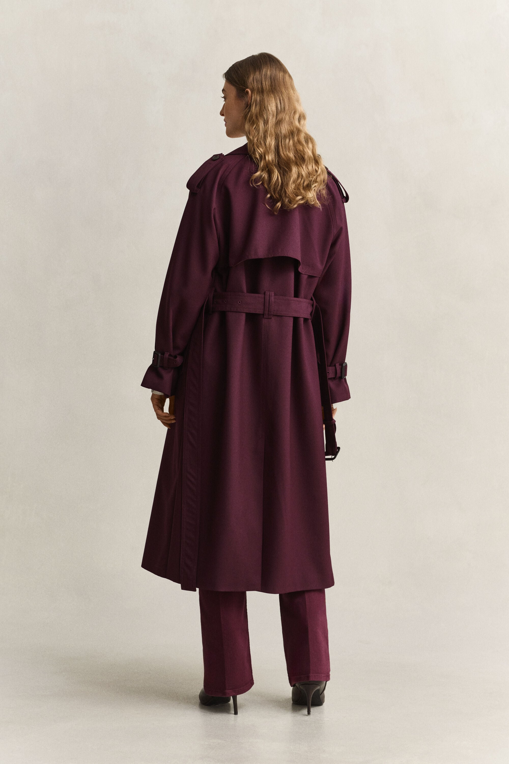 Trenchcoat van wolmix