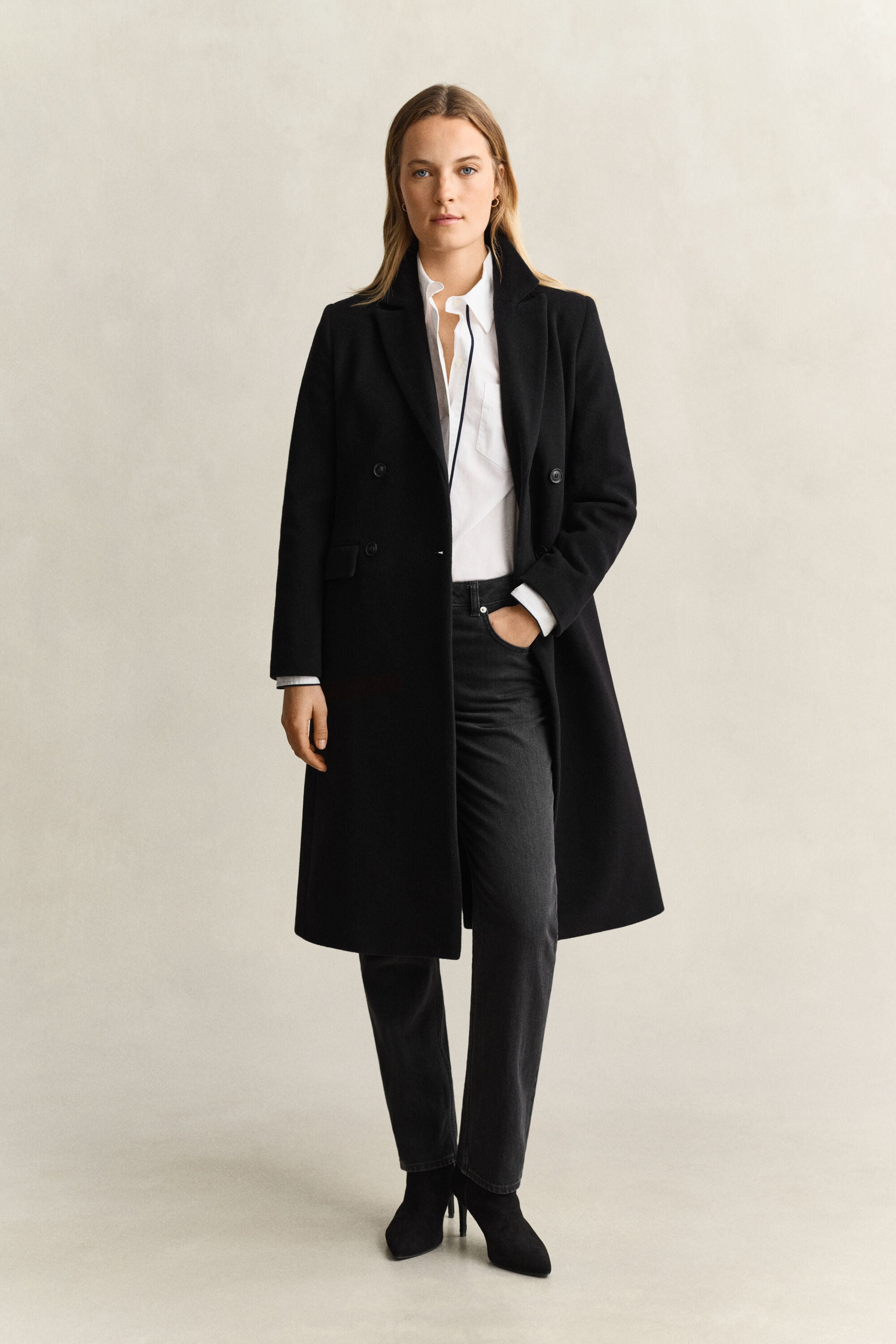 Manteau en laine et cachemire