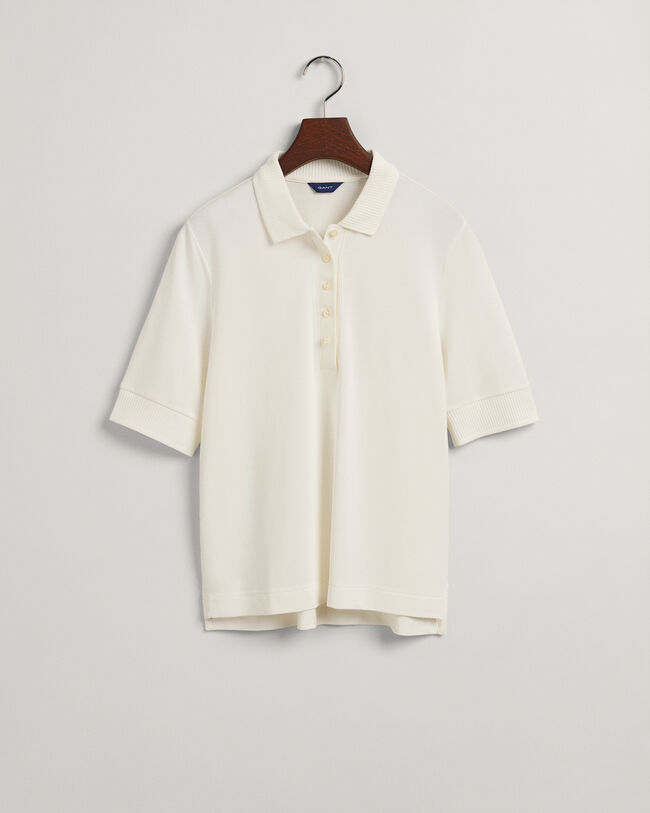 Detail Collar piqué poloshirt