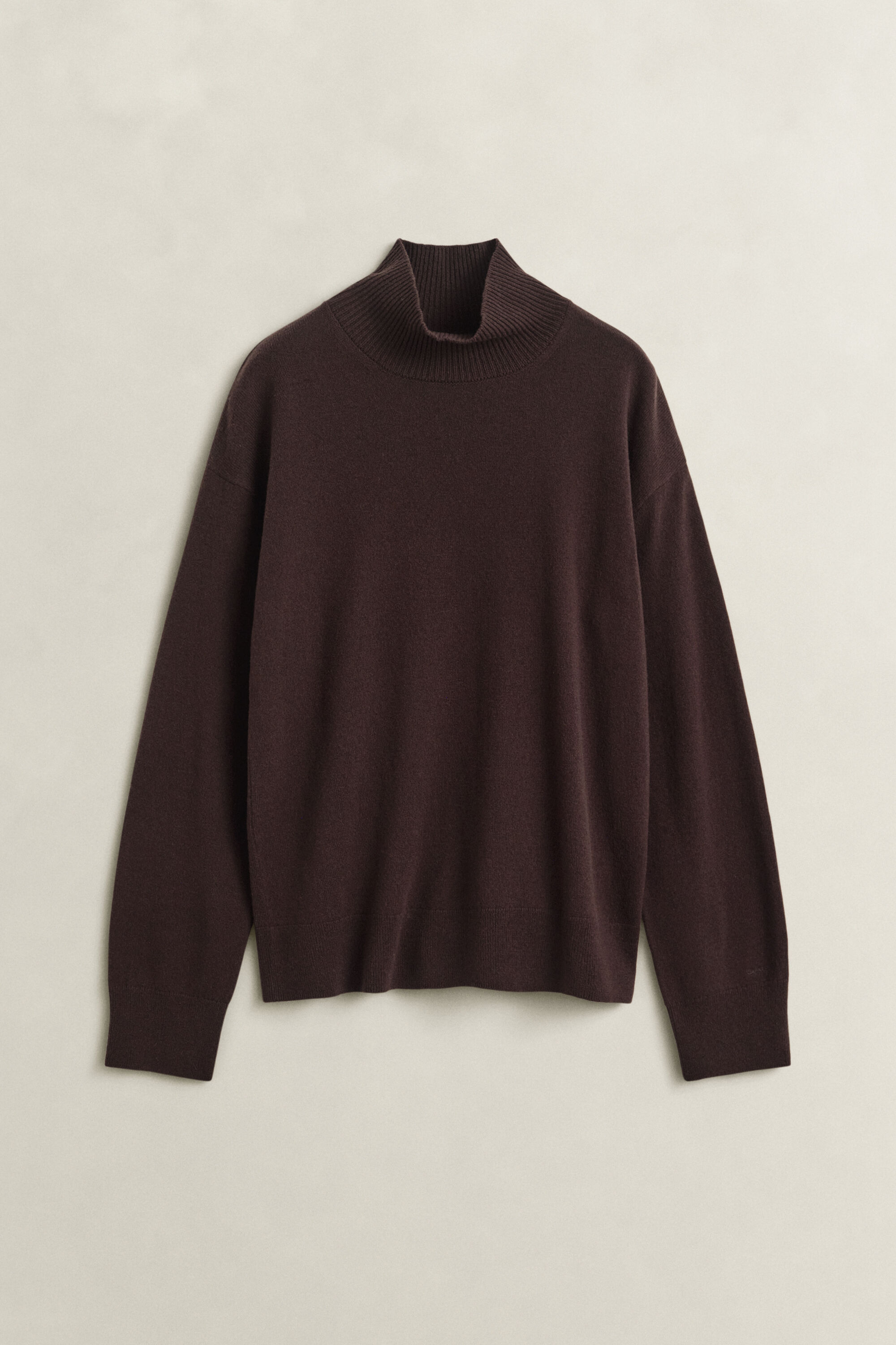 Pull à col cheminée en laine d’agneau ultrafine