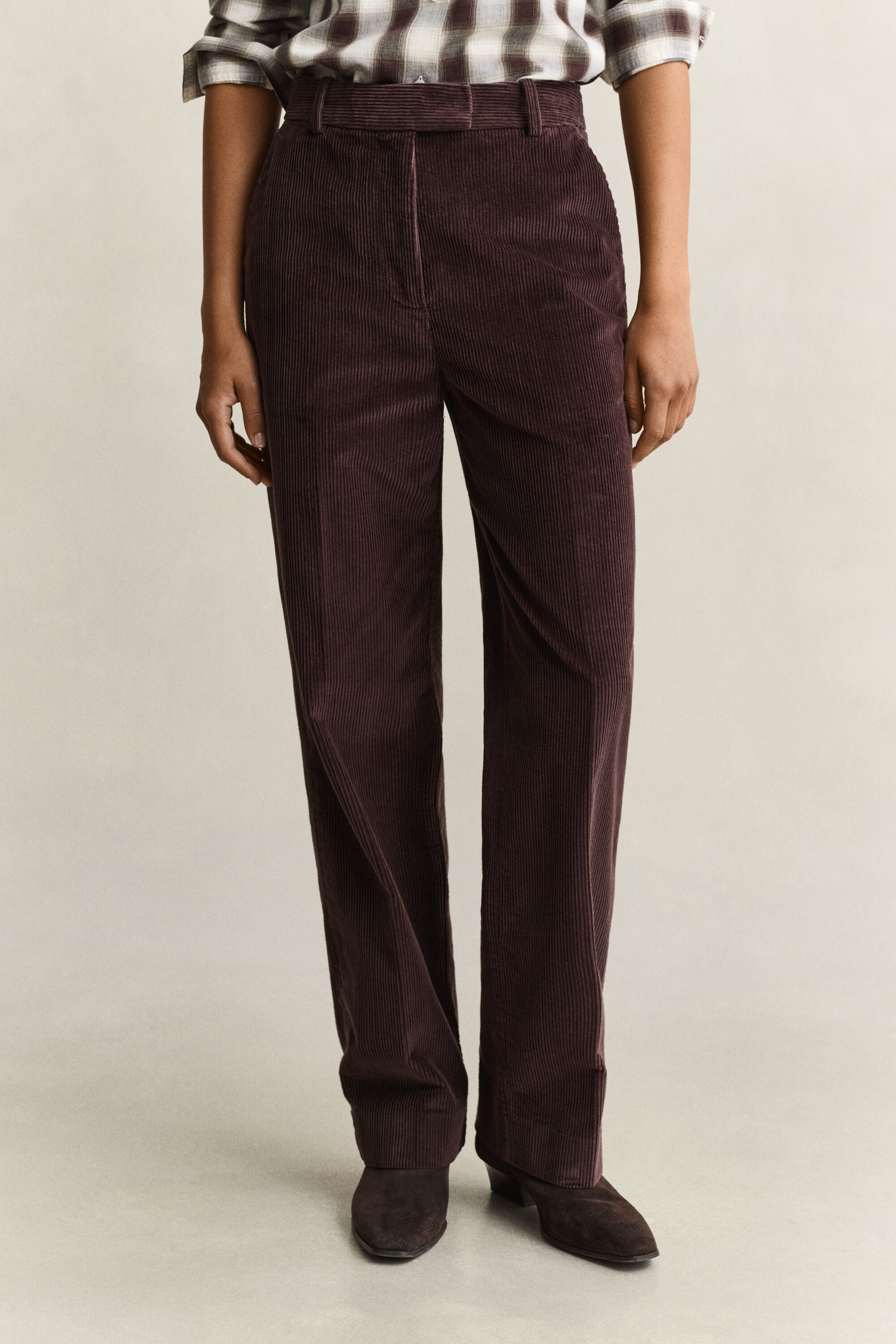 Geklede corduroy broek