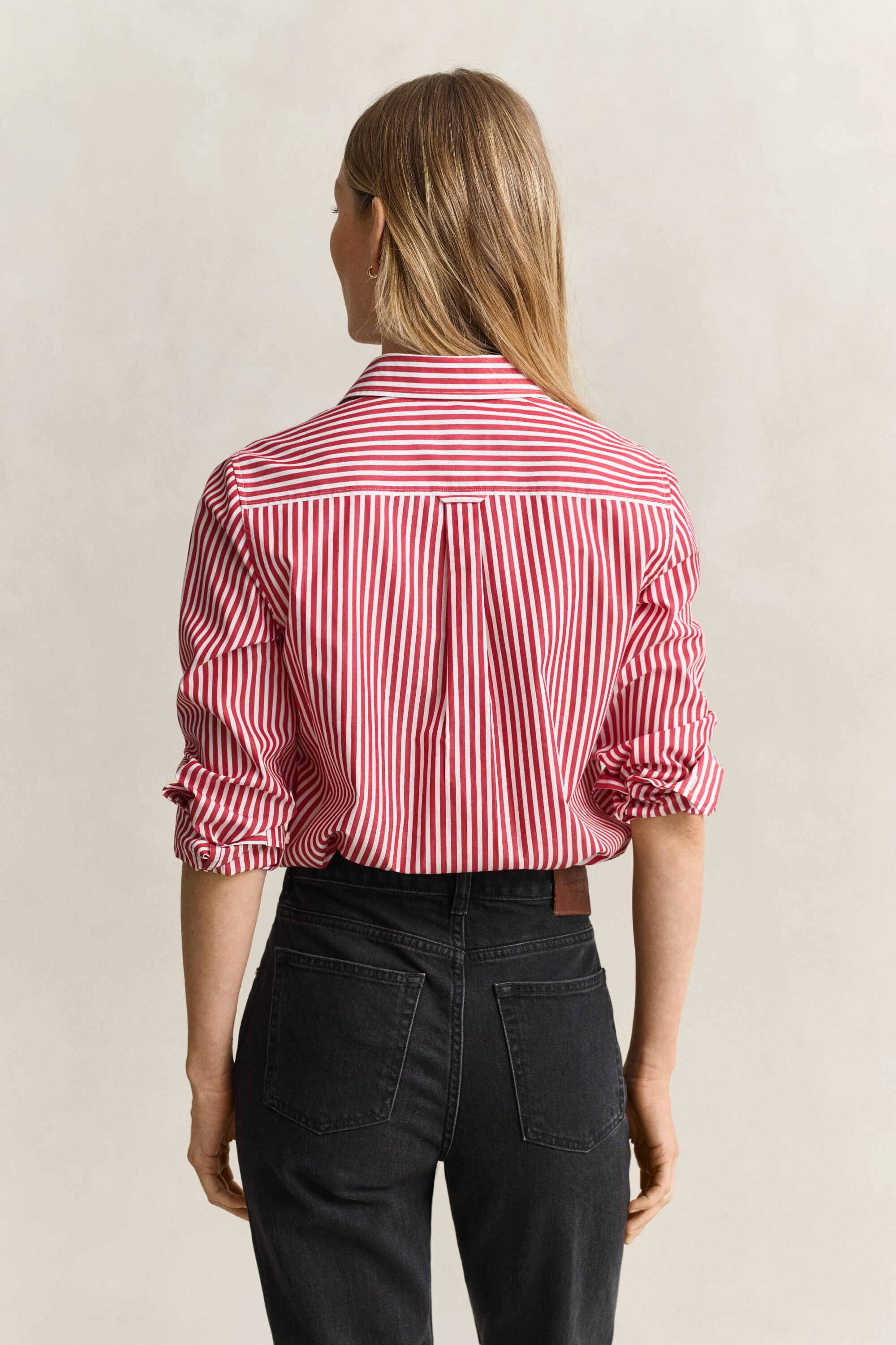 Classic Regular gestreept poplin hemd