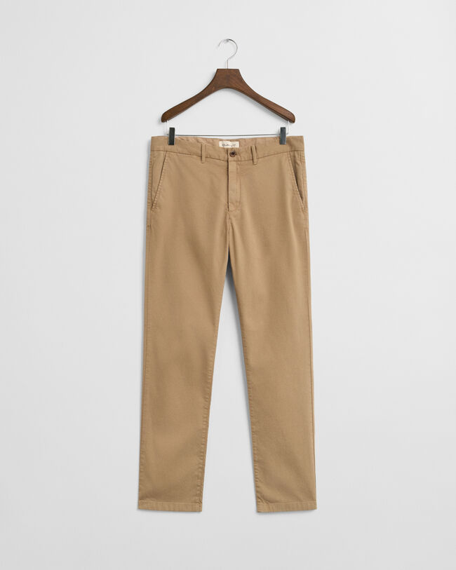 Pantalon chino slim fit en tissu armuré Structured