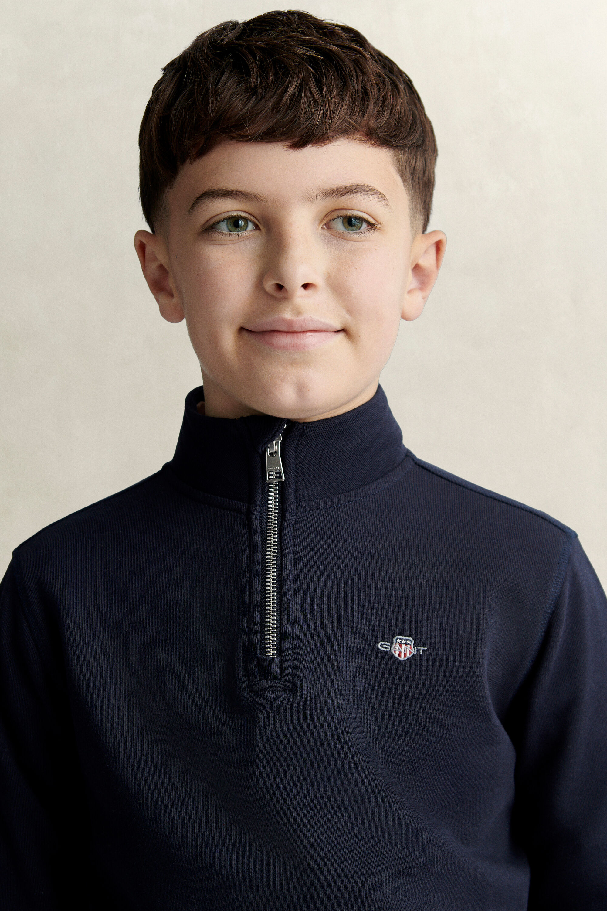Sweat-shirt à demi-zip avec écusson Ado Garçon