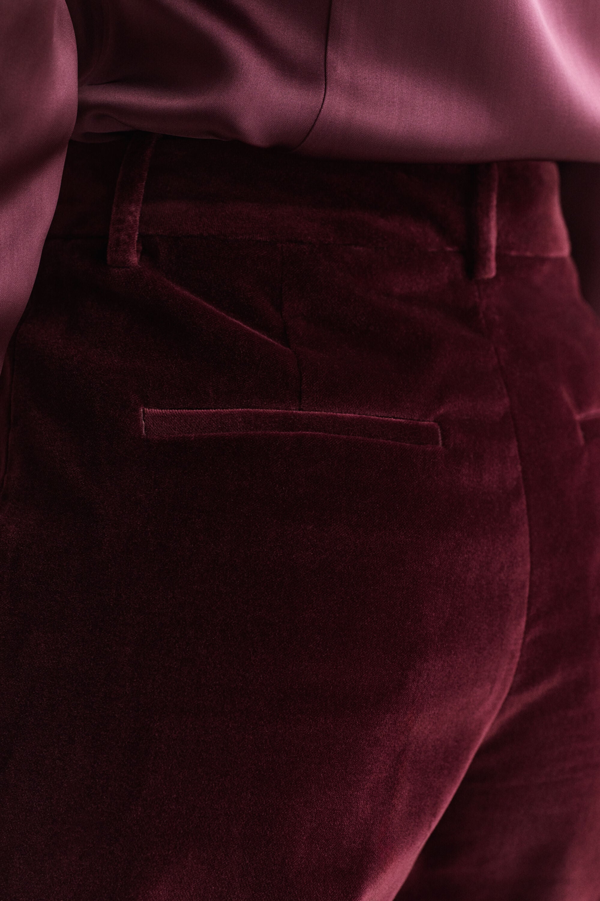 Geklede fluwelen broek
