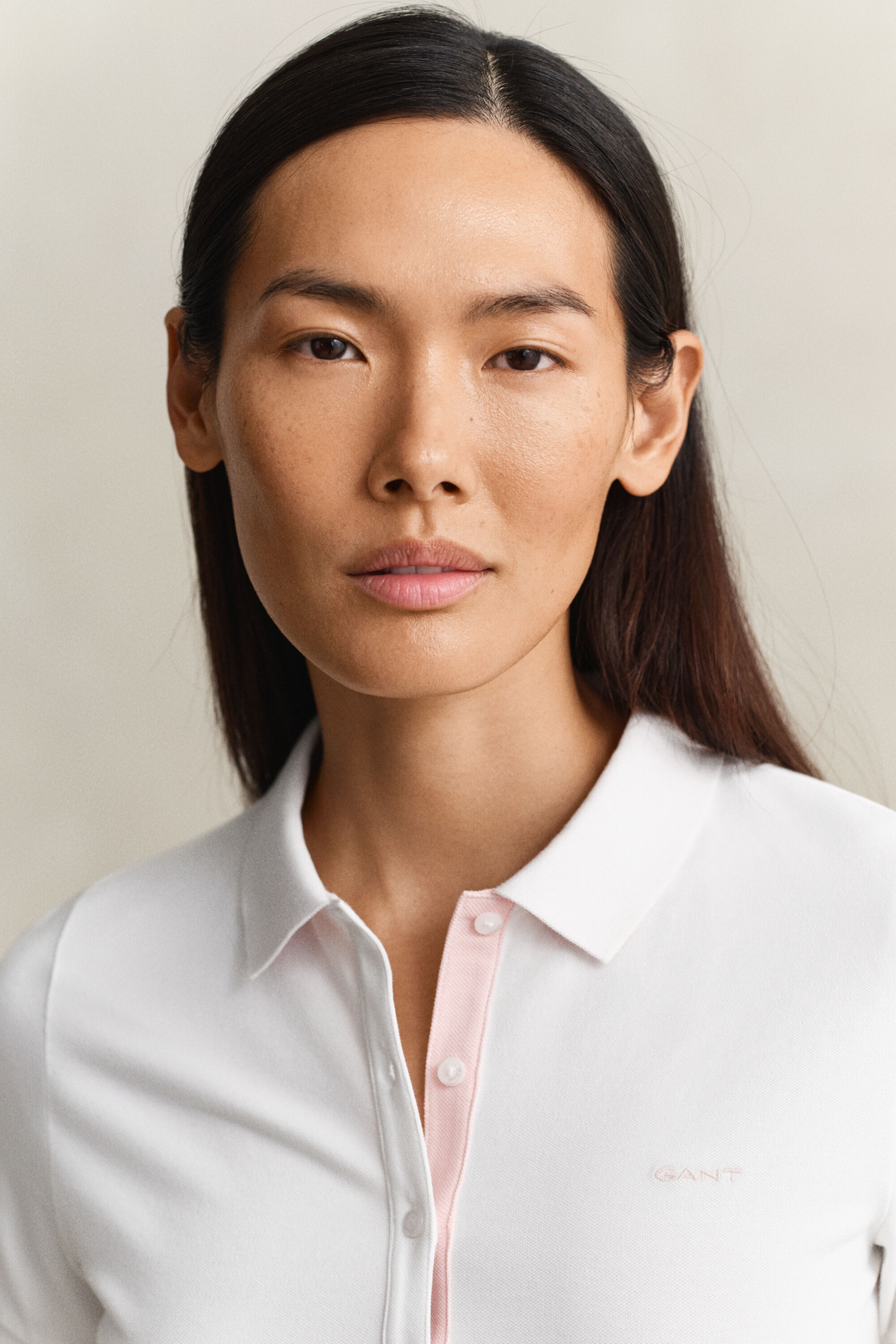 Polo en coton piqué contrastant