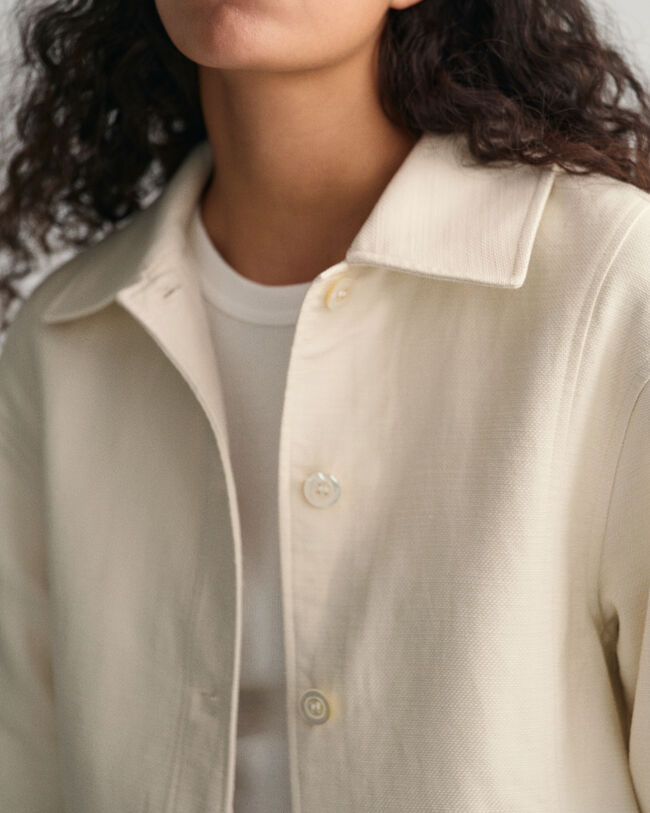 Textured overhemdjack