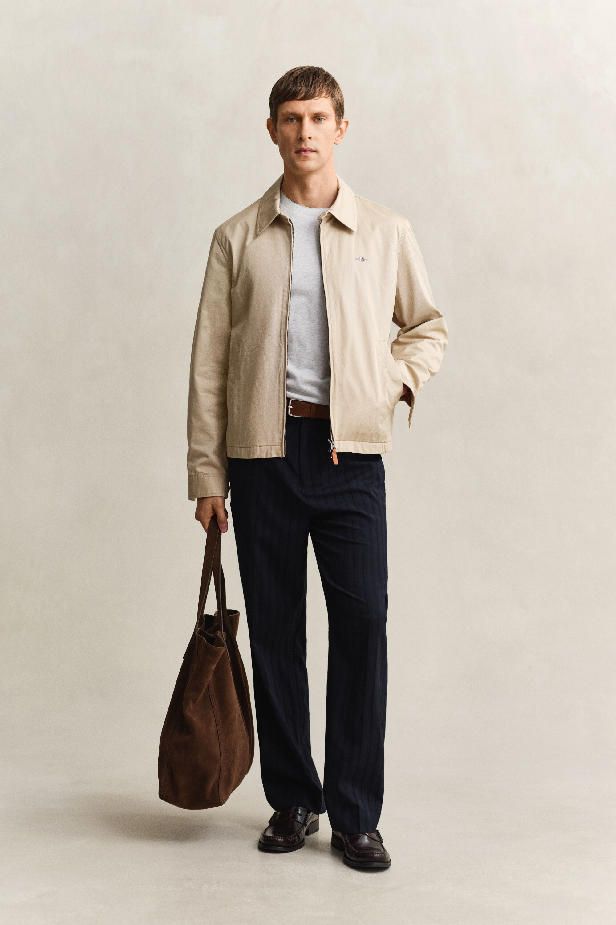 T-shirt bicolore en coton piqué