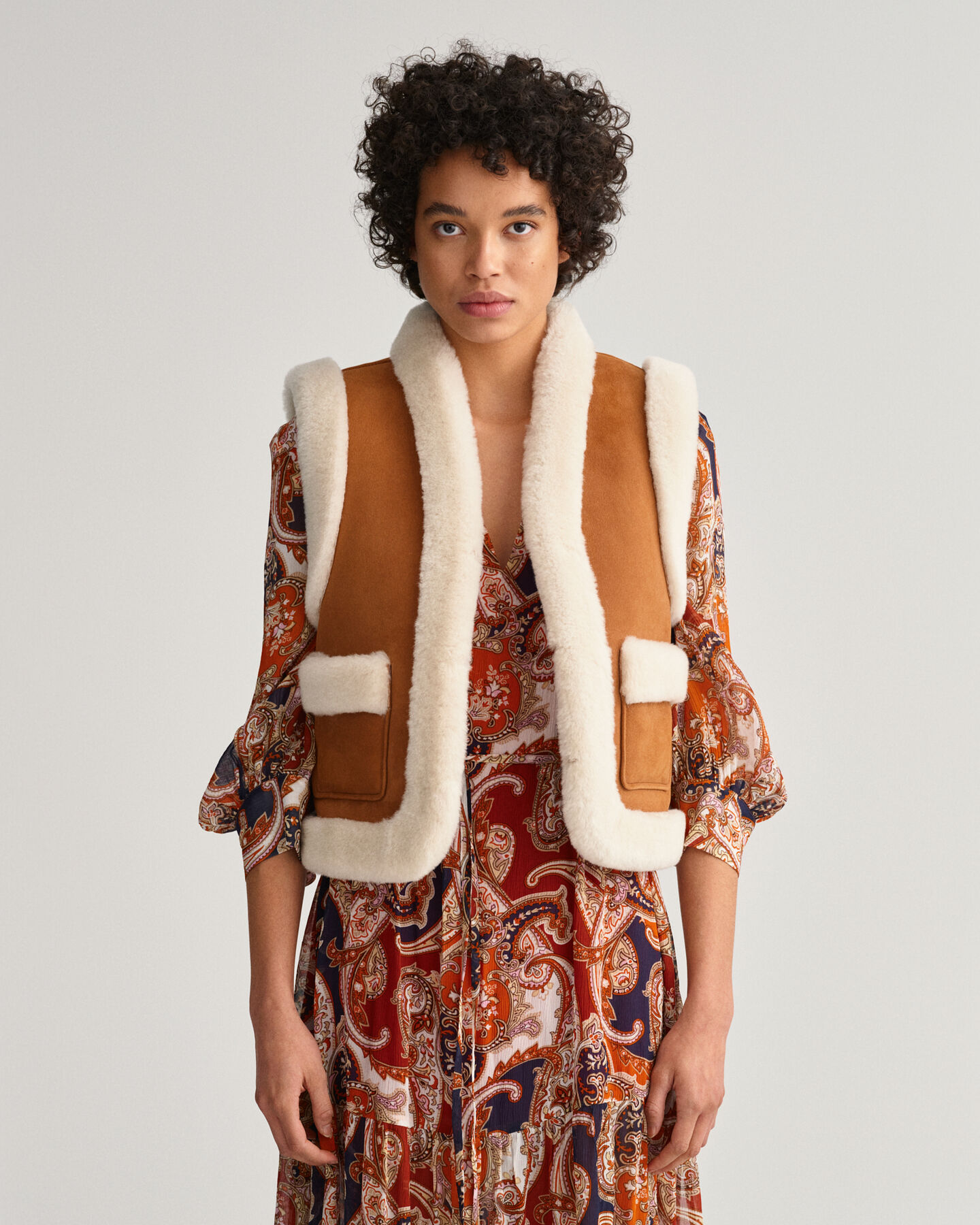 Bodywarmer van lamswol