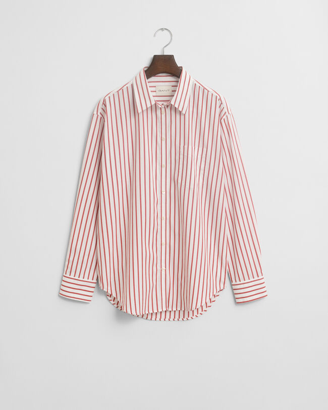 Relaxed Fit Classic hemd van poplin met strepen