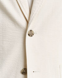 Slim Fit seersucker kostuumjasje