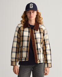 Veste courte à carreaux