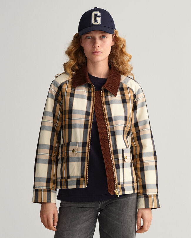 Veste courte à carreaux