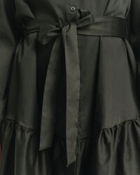 Jurk met lange mouwen van katoensatijn