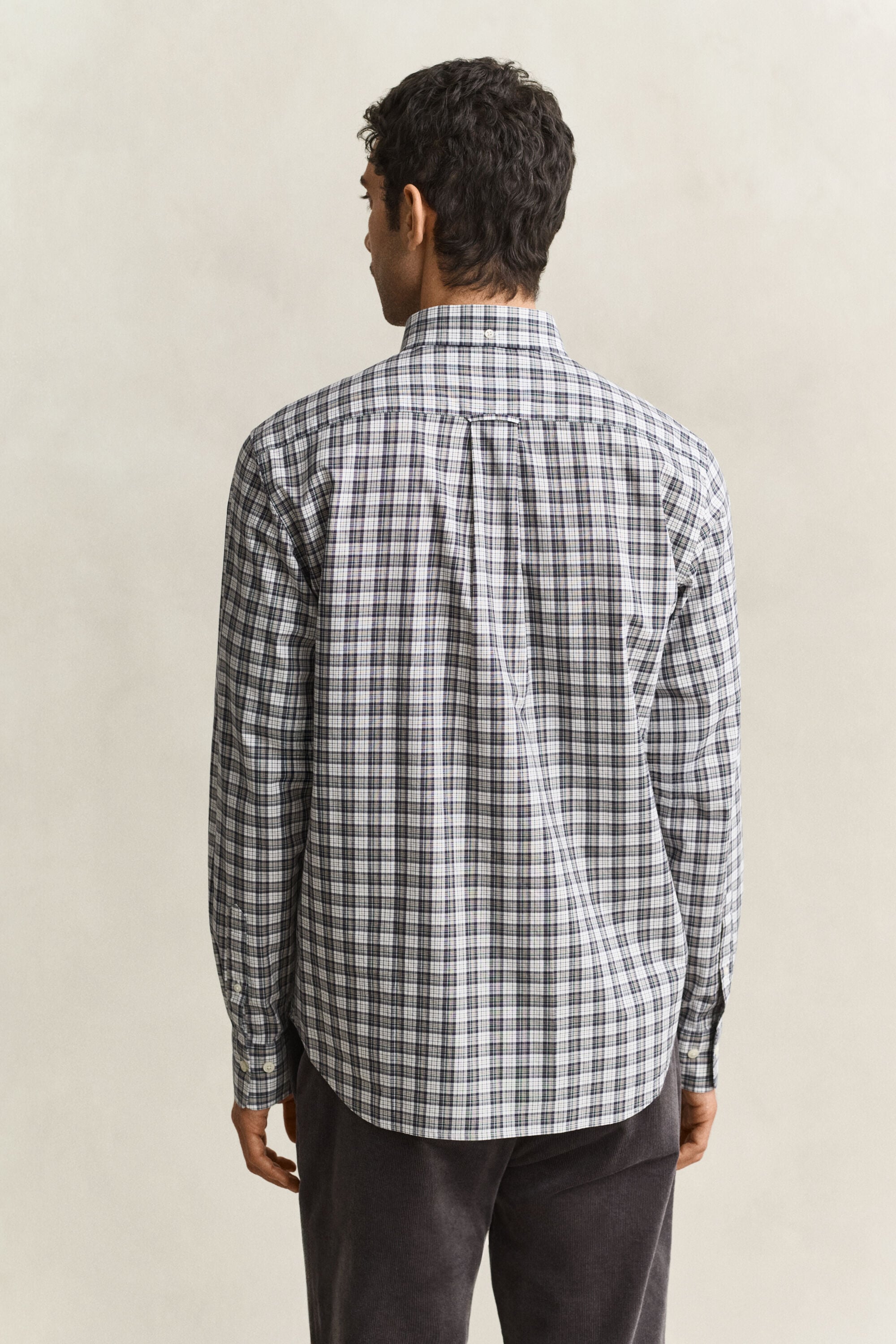 Geruit poplin hemd