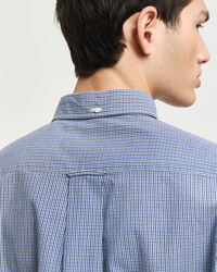 Regular Fit poplin hemd met Gingham-ruitje