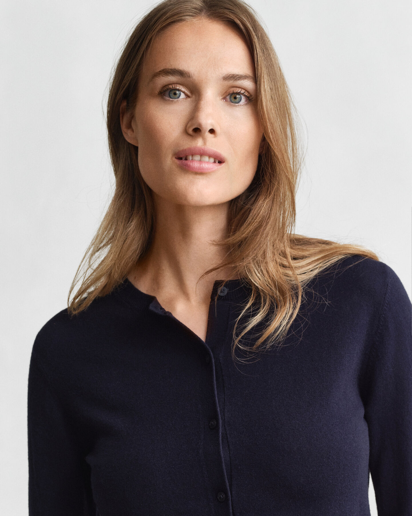 Cardigan col rond léger