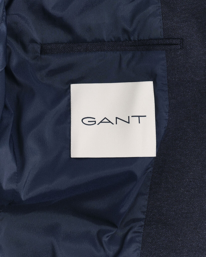 Veste blazer coupe slim en jersey piqué bicolore