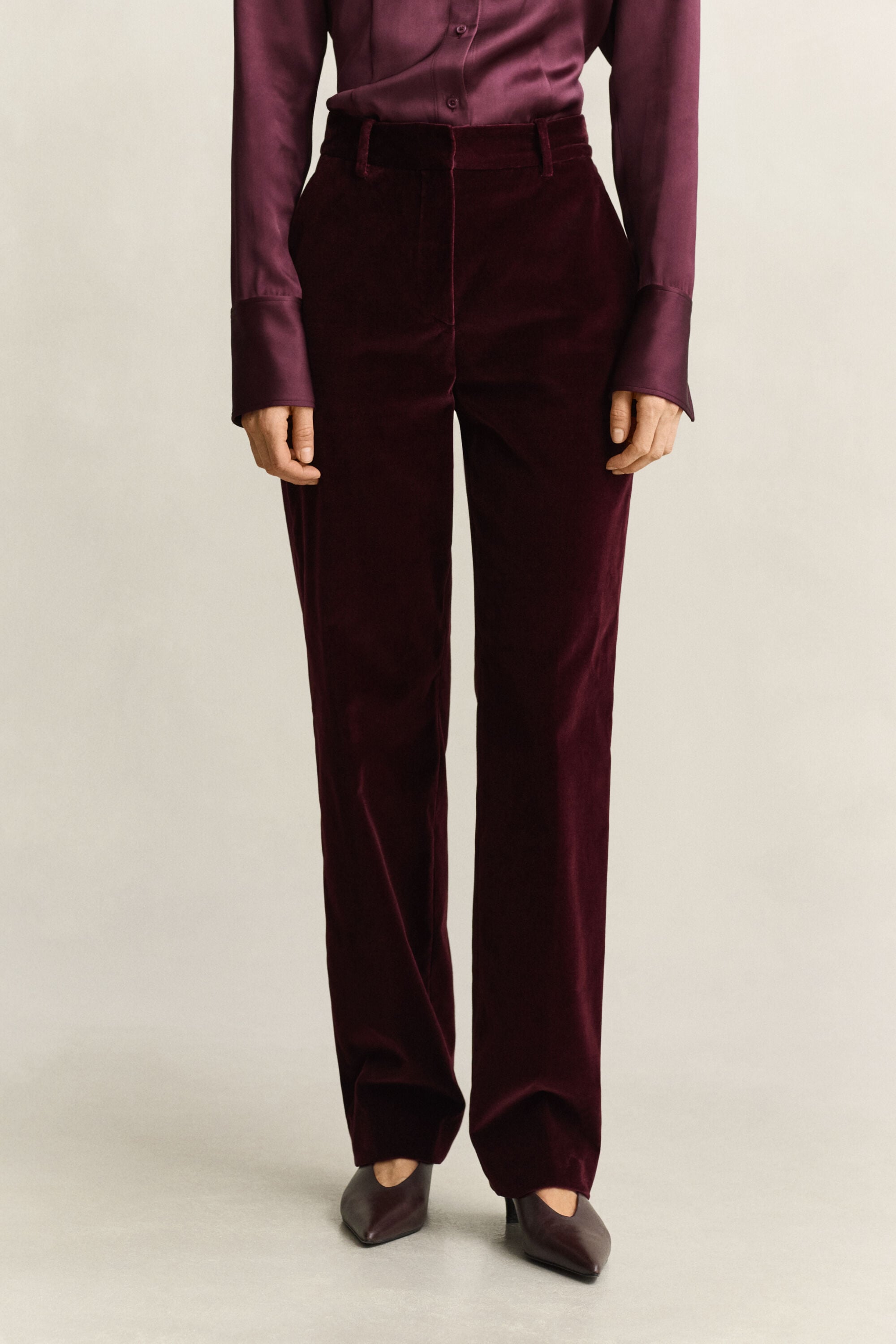 Geklede fluwelen broek