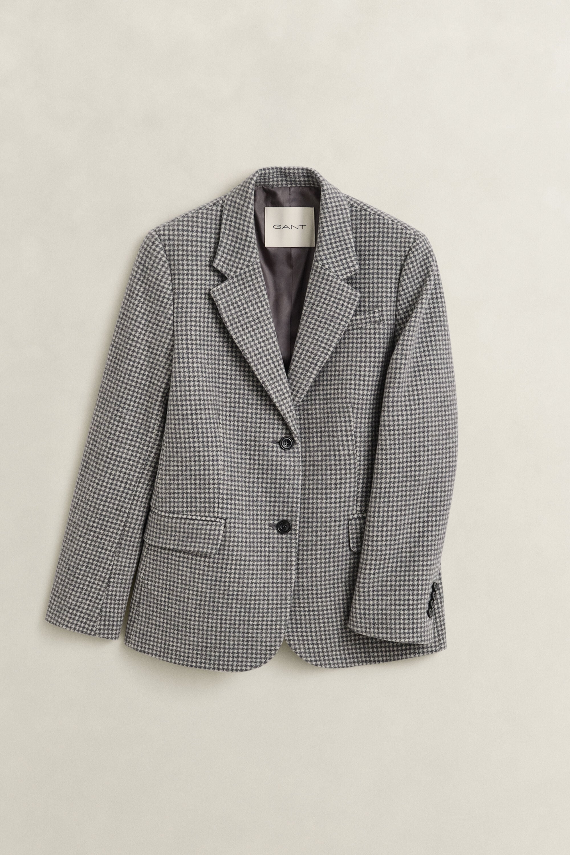 Veste blazer à motif pied-de-poule