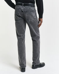 Jean regular fit noir délavé