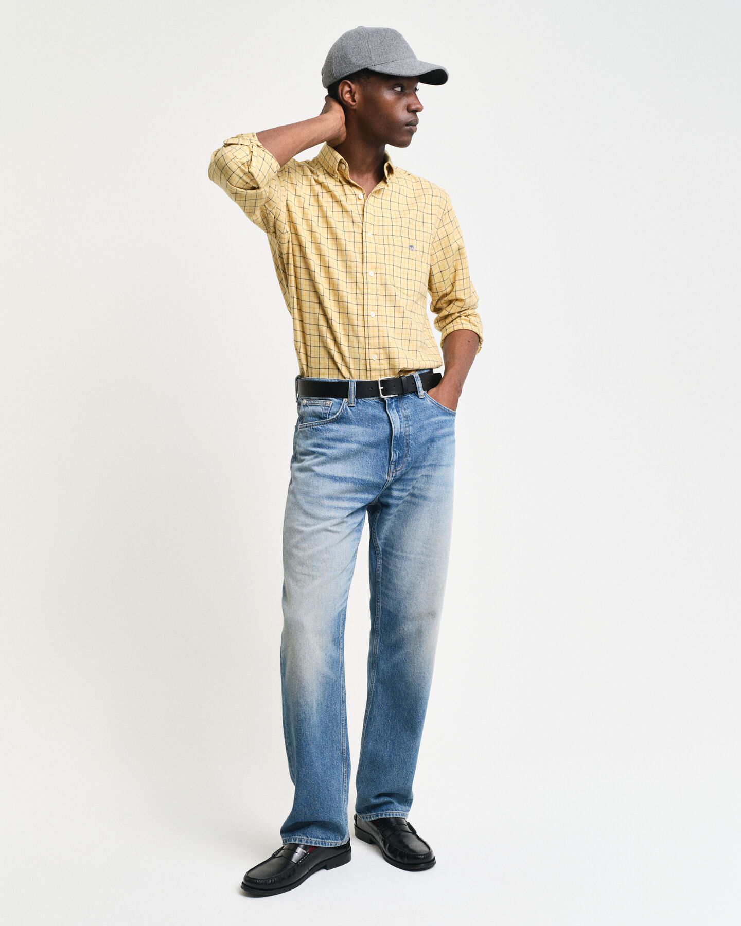 Regular Fit Tattersall hemd van keperstof