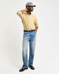 Regular Fit Tattersall hemd van keperstof